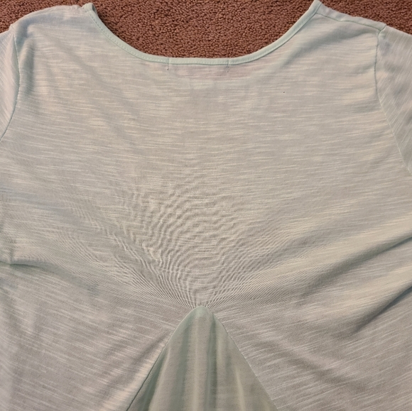 Forever 21 high low chiffon mint green top size S - Picture 8 of 16